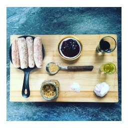 REDCURRANT GINGER AND MUSTARD SAUSAGE & MASH