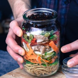 SICHUAN CHICKEN NOODLE JAR (BUZZ MAGAZINE)