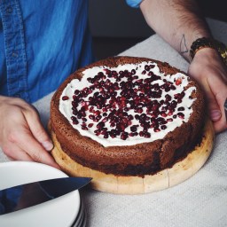CHOCOLATE CARDAMOM & POMEGRANATE CLOUD CAKE (LBP COLLAB)