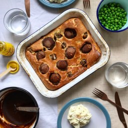 MUSHROOM PUDDING WITH RED ONION MARMITE GRAVY & DIRTY MASH
