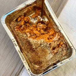 GARLIC SWEET POTATO MASH WITH CUMIN BREADCRUMBS