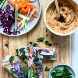 VIETNAMESE ROLLS WITH PEANUT SAUCE