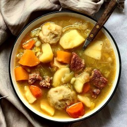 LAMB CAWL WITH DUMPLINGS