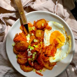 FRIED POTATOES & KIMCHI